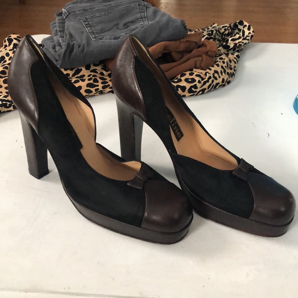 Ombeline • platform heels Italian leather size 6.5